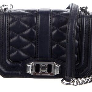 Rebecca Minkoff Navy Blue Quilted Leather Crossbody Bag